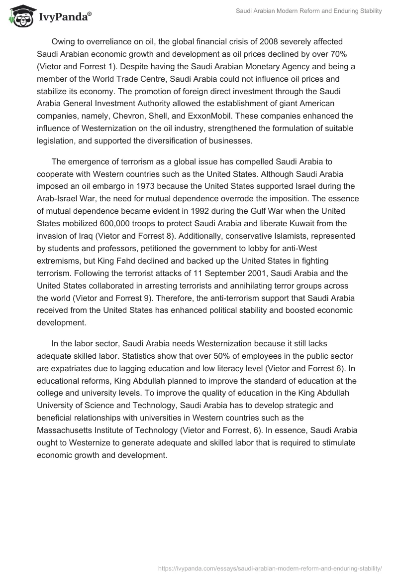Saudi Arabian Modern Reform and Enduring Stability. Page 3