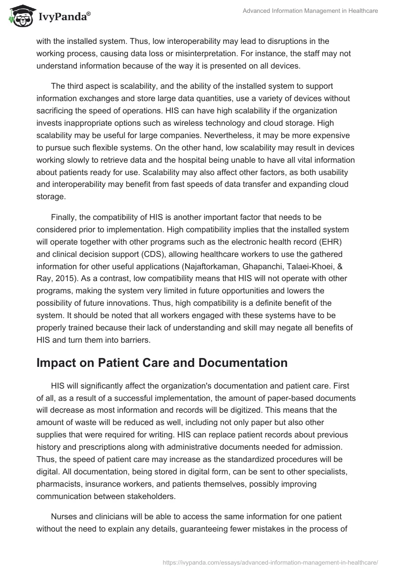 Advanced Information Management in Healthcare. Page 2