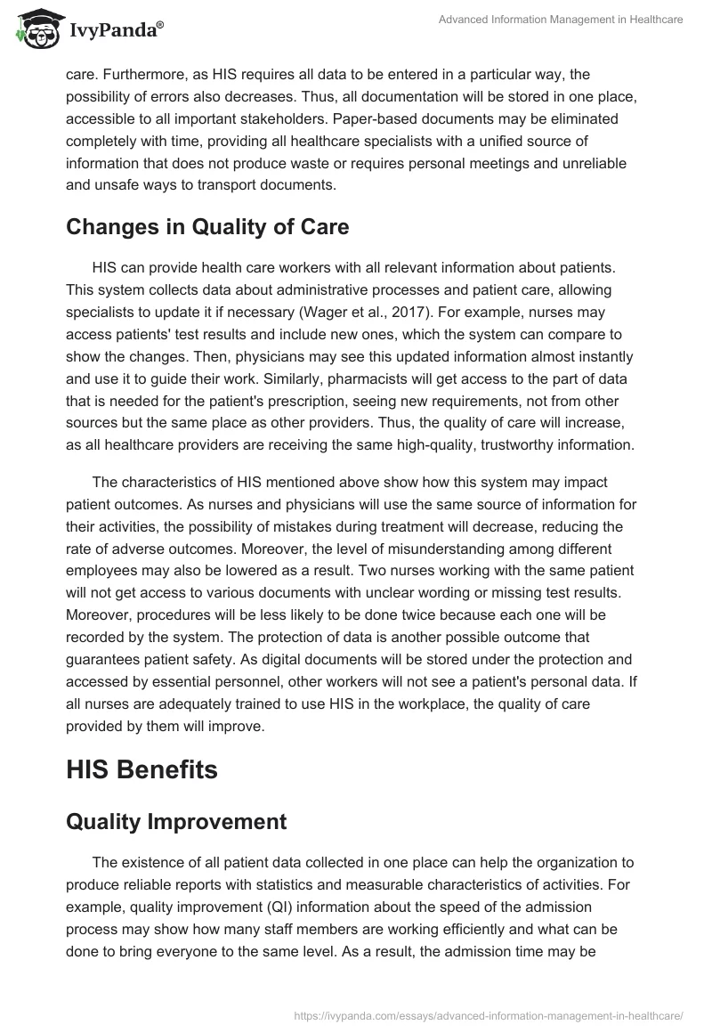 Advanced Information Management in Healthcare. Page 3