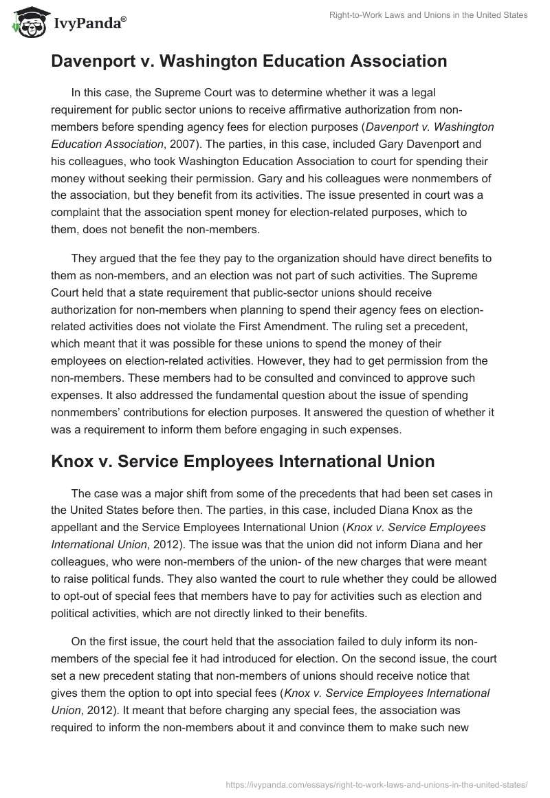 Right-to-Work Laws and Unions in the United States. Page 5