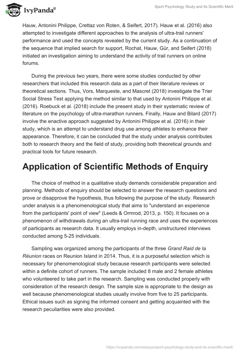 Sport Psychology Study and Its Scientific Merit. Page 4