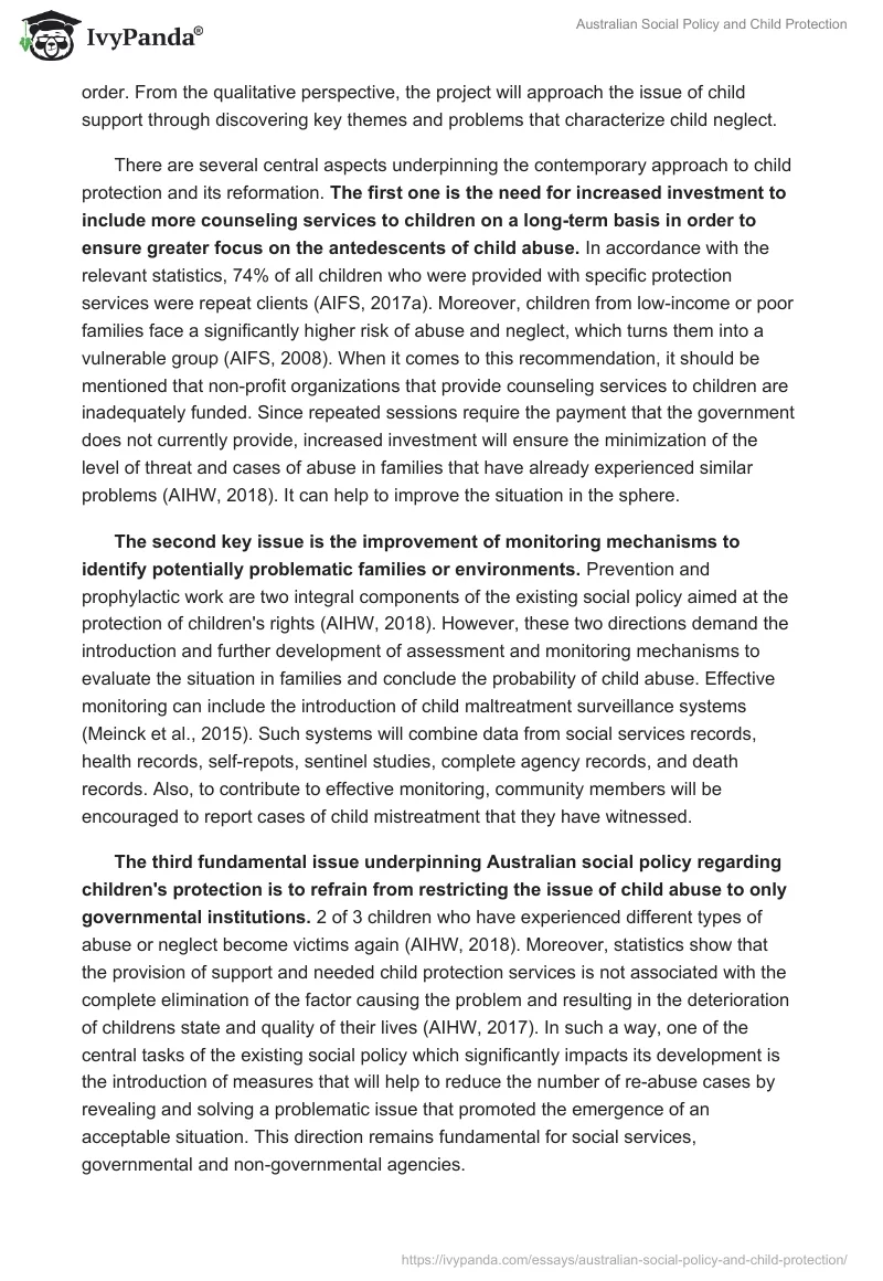 Australian Social Policy and Child Protection. Page 2