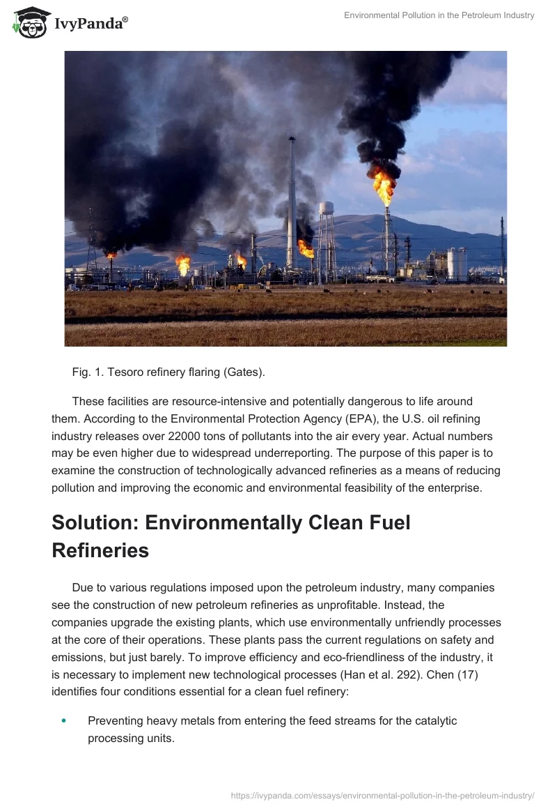 Environmental Pollution in the Petroleum Industry. Page 2