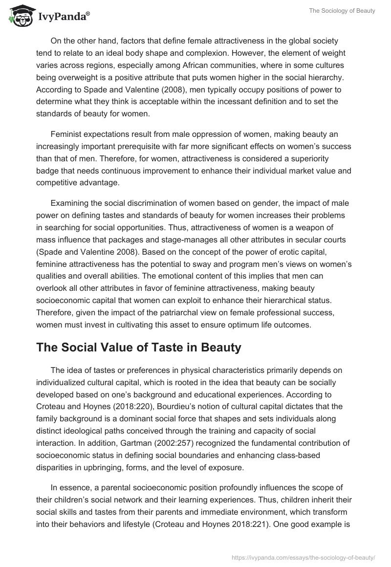 The Sociology of Beauty. Page 5