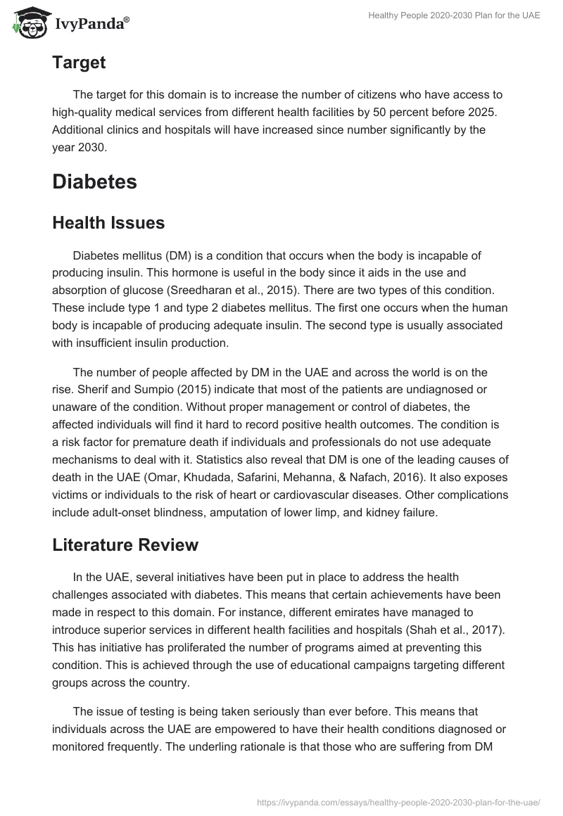 Healthy People 2020-2030 Plan for the UAE. Page 3