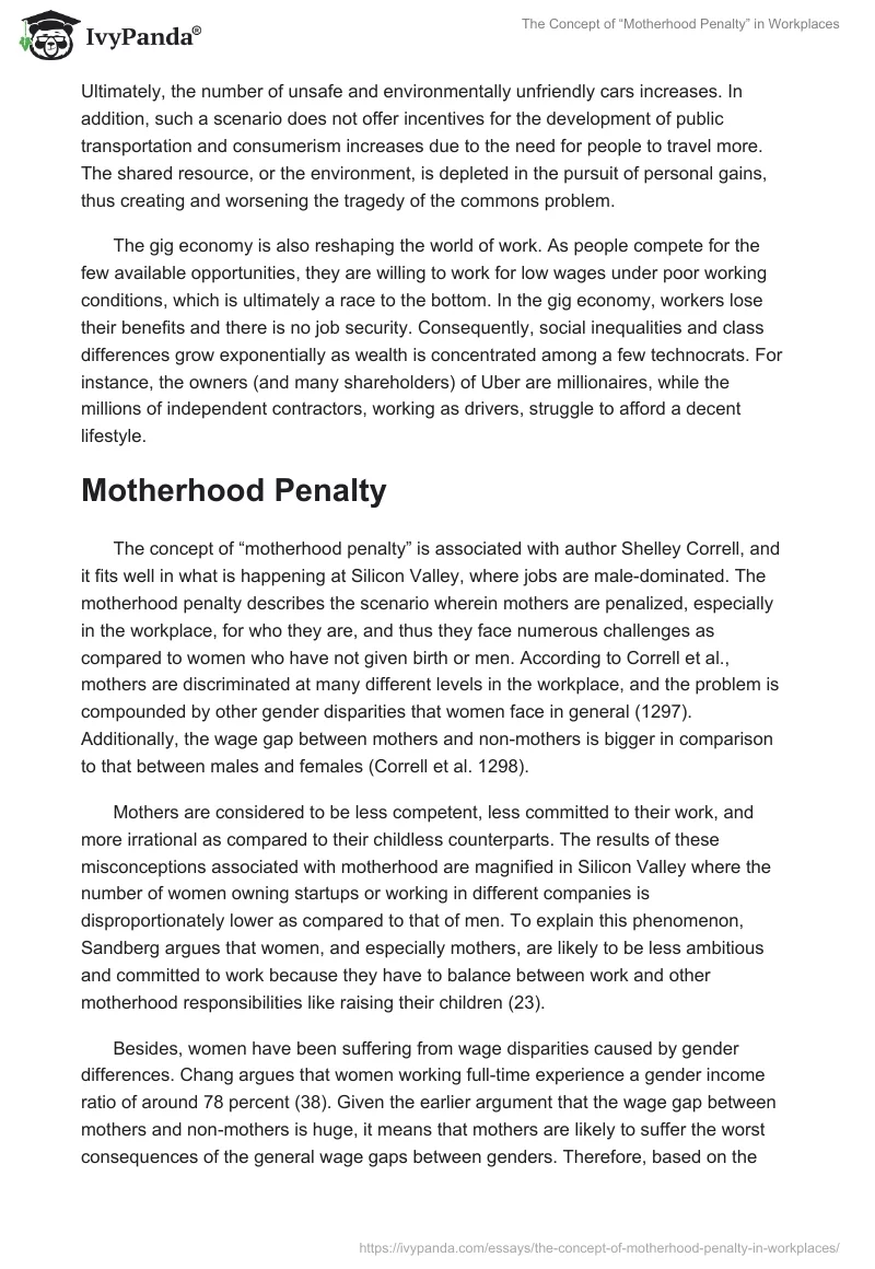 The Concept of “Motherhood Penalty” in Workplaces. Page 2