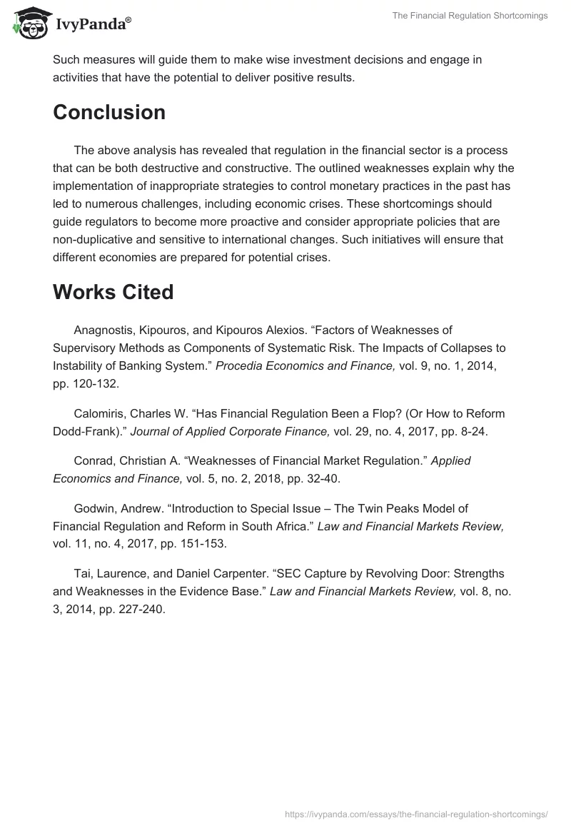 The Financial Regulation Shortcomings. Page 3