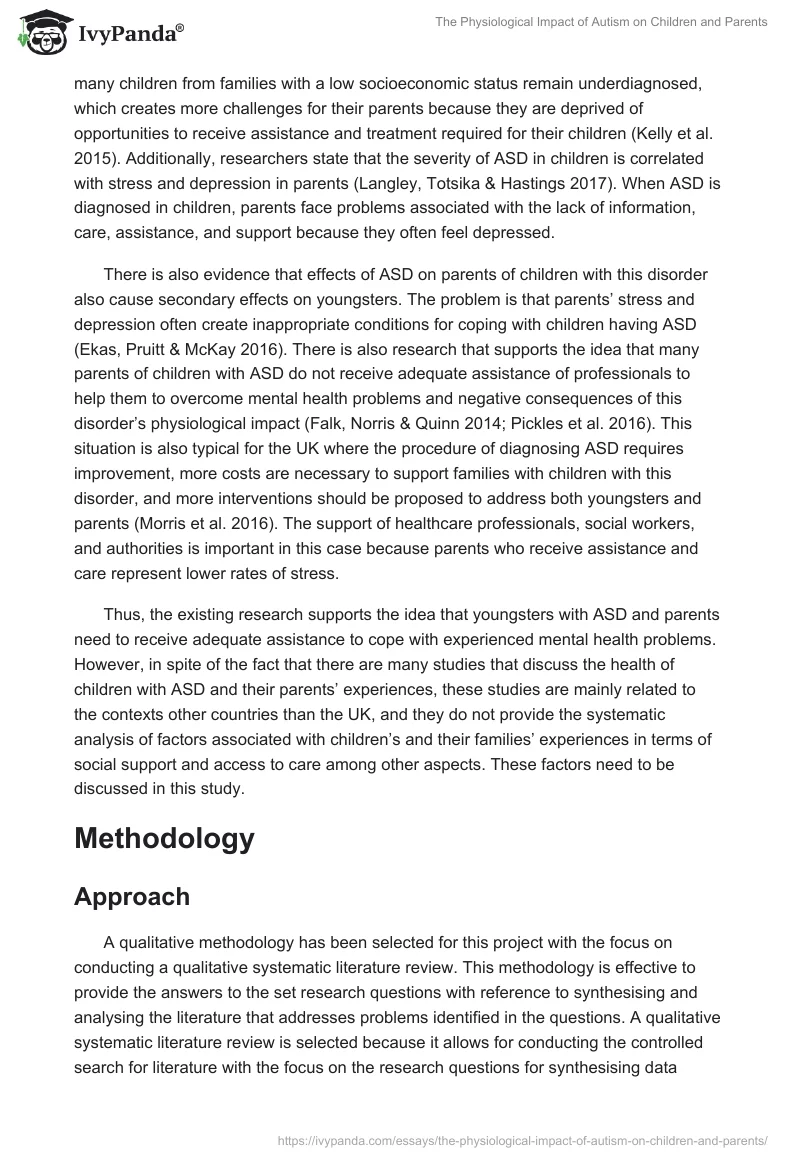 The Physiological Impact of Autism on Children and Parents. Page 4