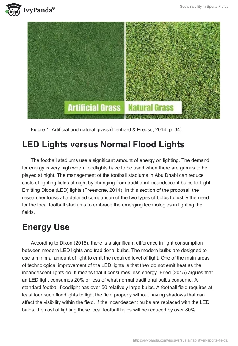 Sustainability in Sports Fields. Page 5