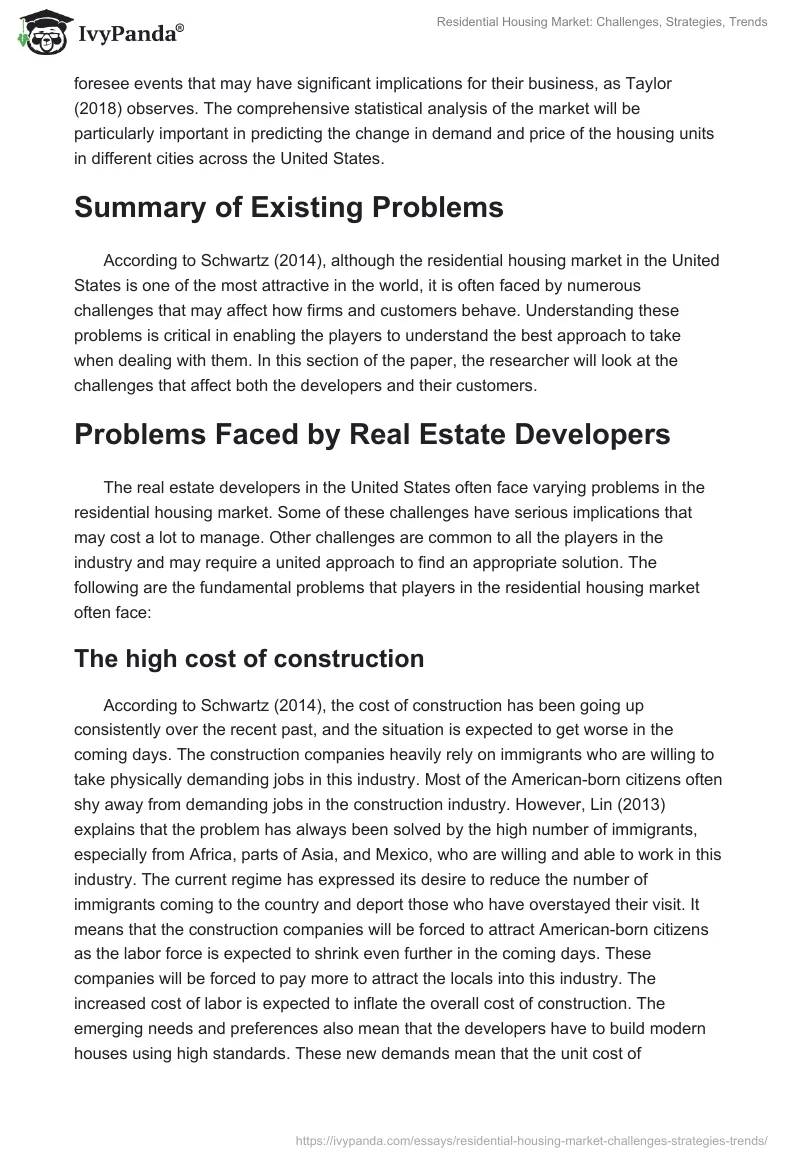 Residential Housing Market: Challenges, Strategies, Trends. Page 3