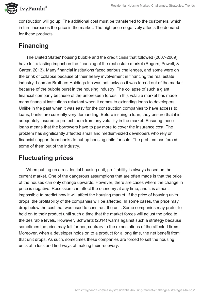Residential Housing Market: Challenges, Strategies, Trends. Page 4