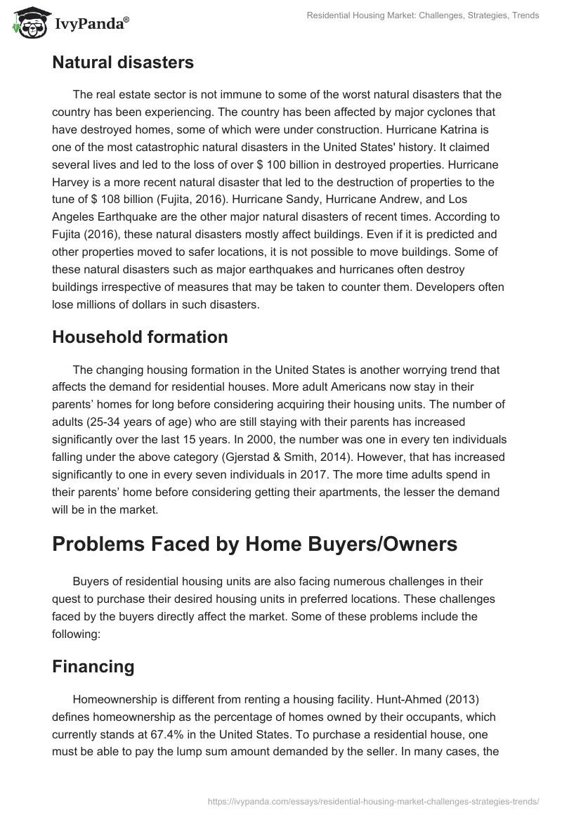 Residential Housing Market: Challenges, Strategies, Trends. Page 5