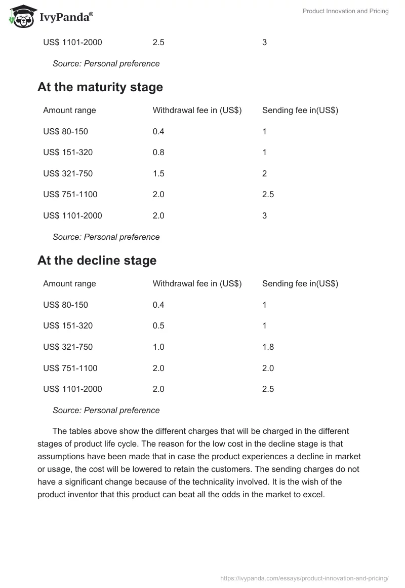Product Innovation and Pricing. Page 4