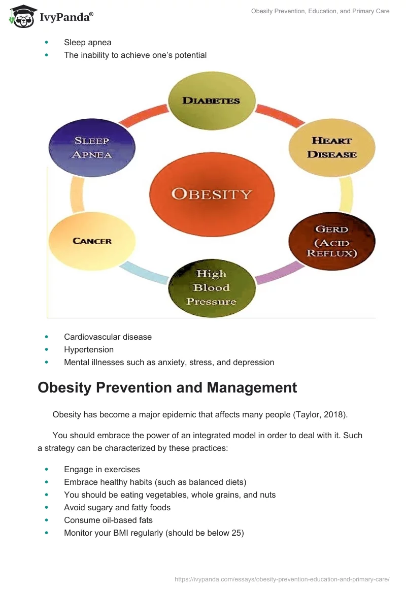 Obesity Prevention, Education, and Primary Care. Page 3