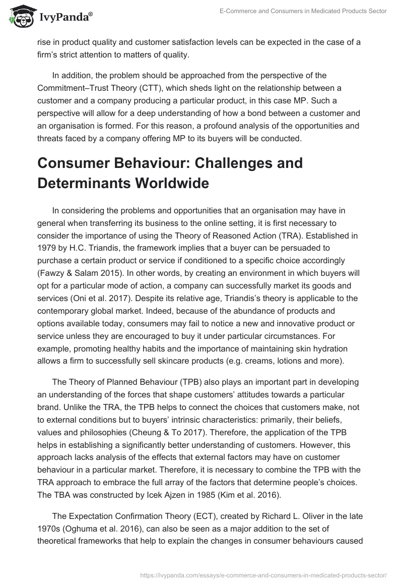 E-Commerce and Consumers in Medicated Products Sector. Page 2