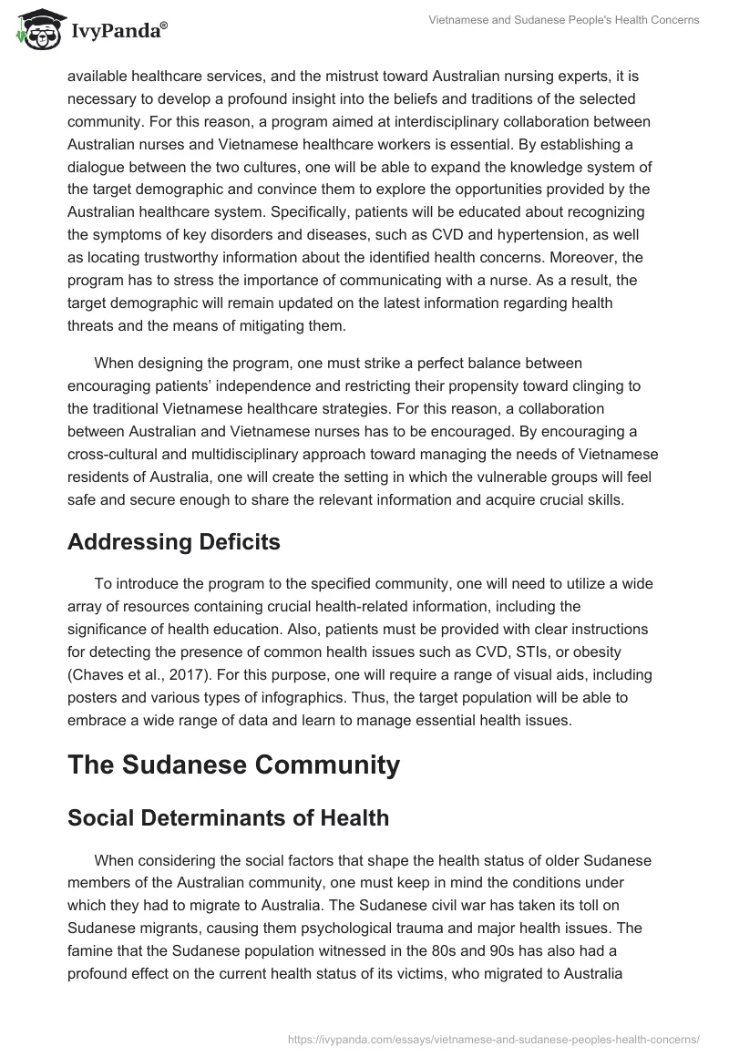 Vietnamese and Sudanese People's Health Concerns. Page 3