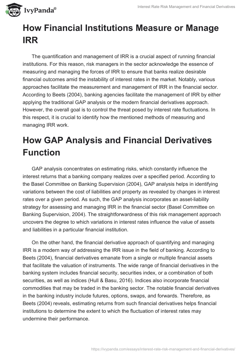 Interest Rate Risk Management and Financial Derivatives. Page 5