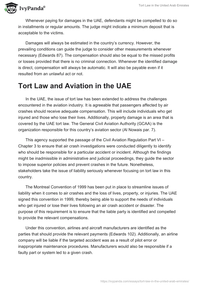 Tort Law in the United Arab Emirates. Page 5