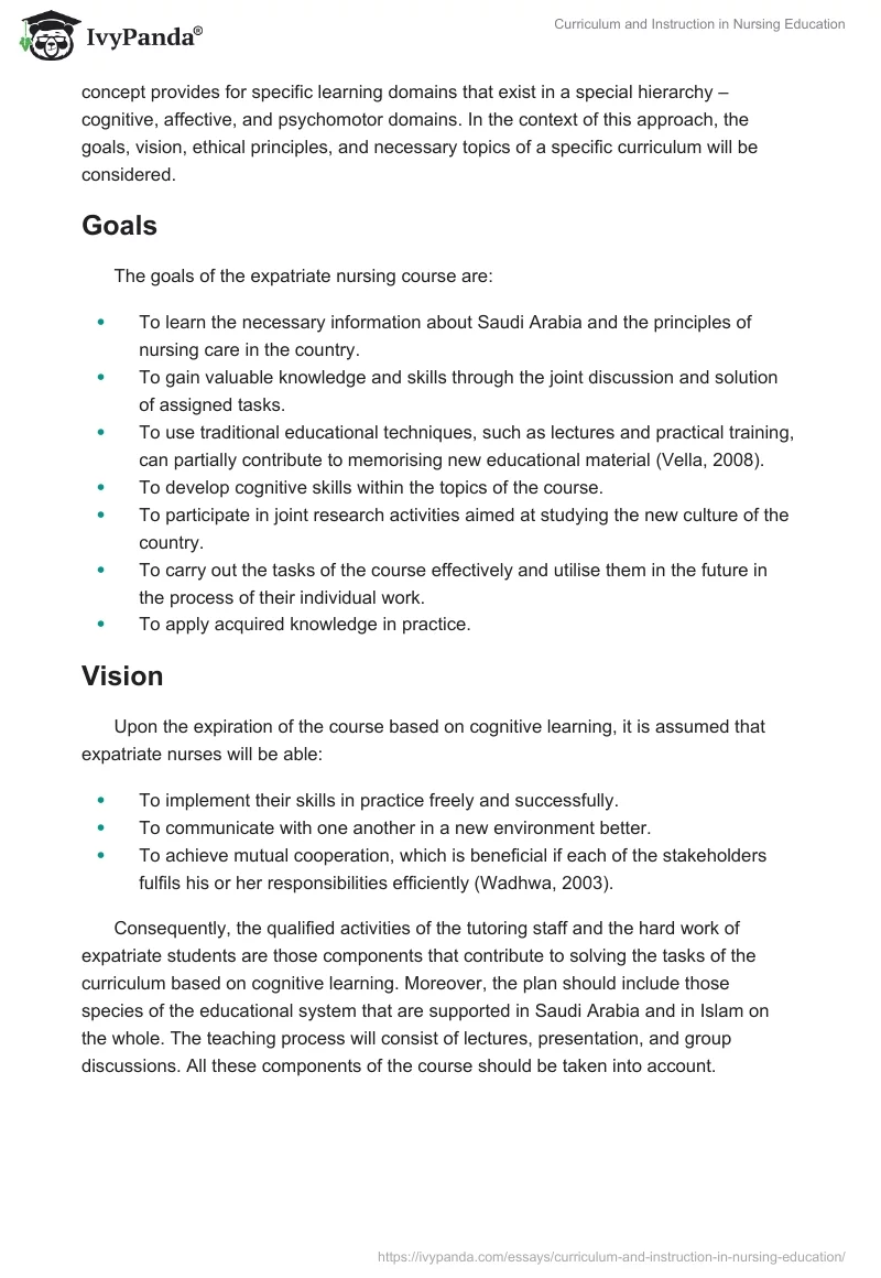 Curriculum and Instruction in Nursing Education. Page 2
