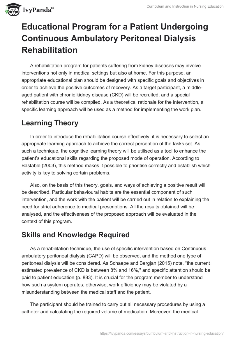 Curriculum and Instruction in Nursing Education. Page 5