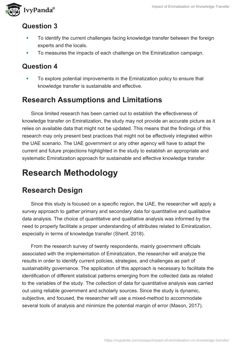 Impact of Emiratisation on Knowledge Transfer. Page 4