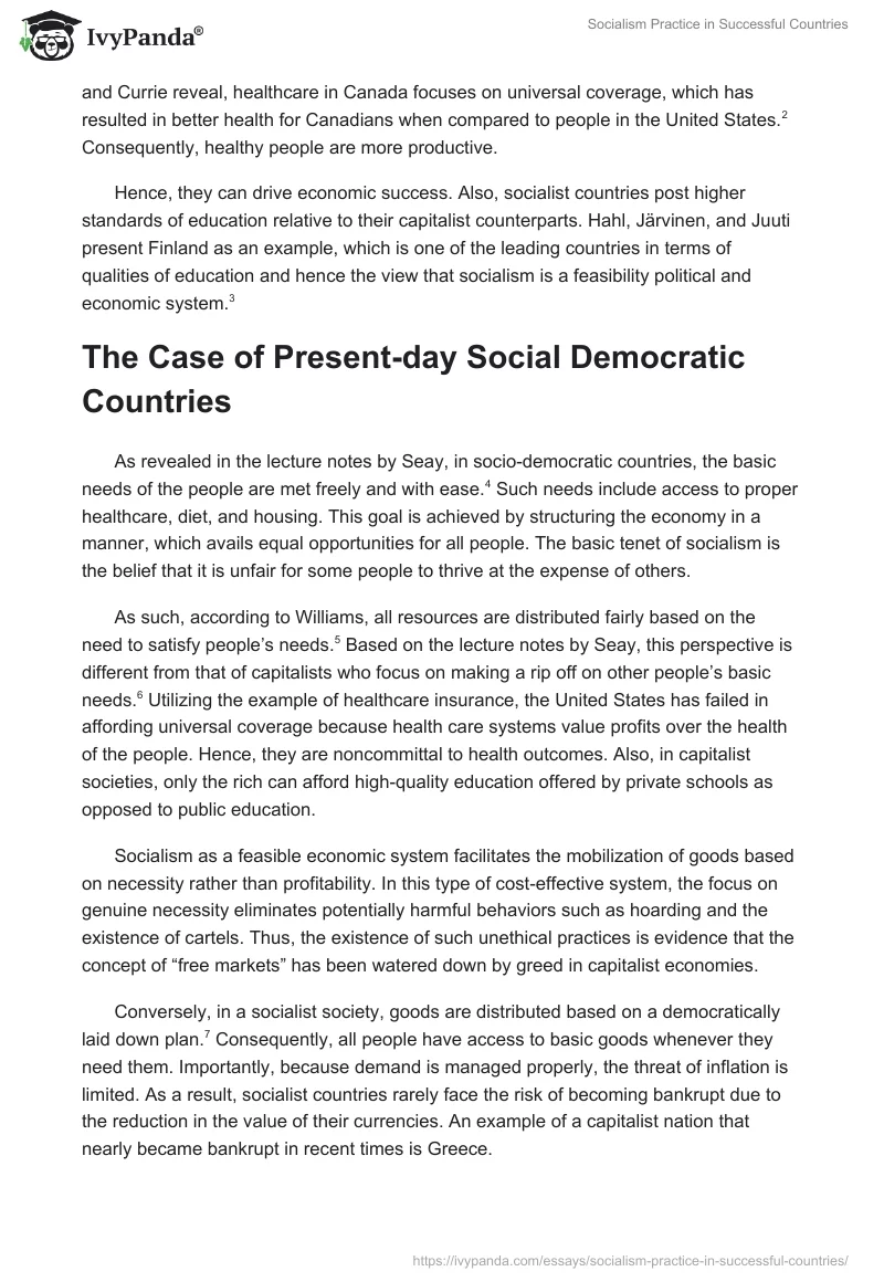 Socialism Practice in Successful Countries. Page 2