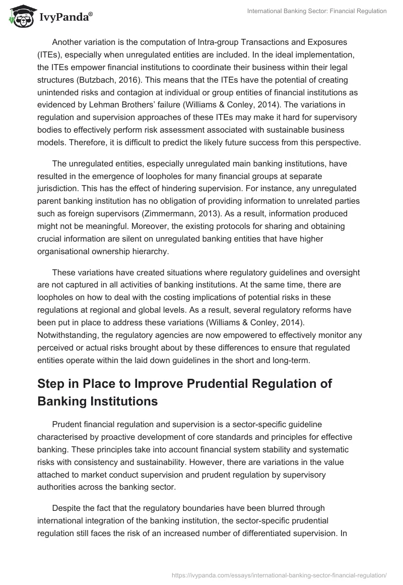 International Banking Sector: Financial Regulation. Page 3