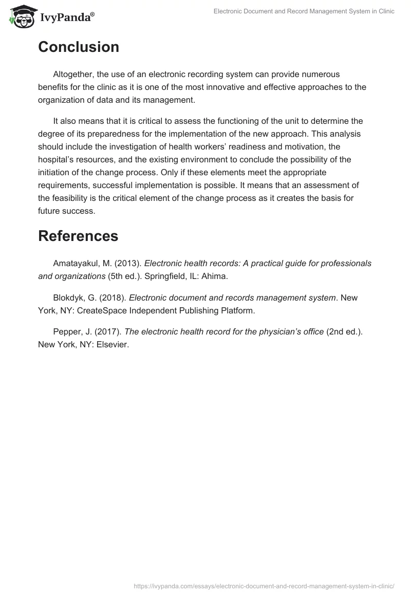 Electronic Document and Record Management System in Clinic. Page 4