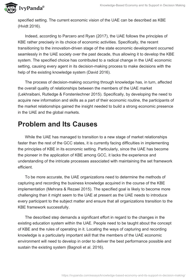 Knowledge-Based Economy and Its Support in Decision Making. Page 2