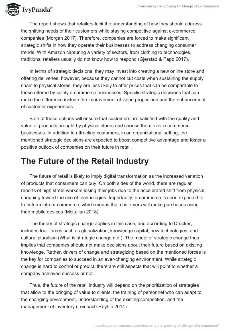 Overcoming the Growing Challenge of E-Commerce. Page 3
