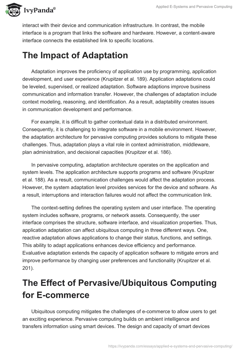 Applied E-Systems and Pervasive Computing. Page 3