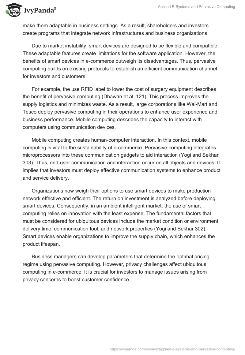Applied E-Systems and Pervasive Computing. Page 4