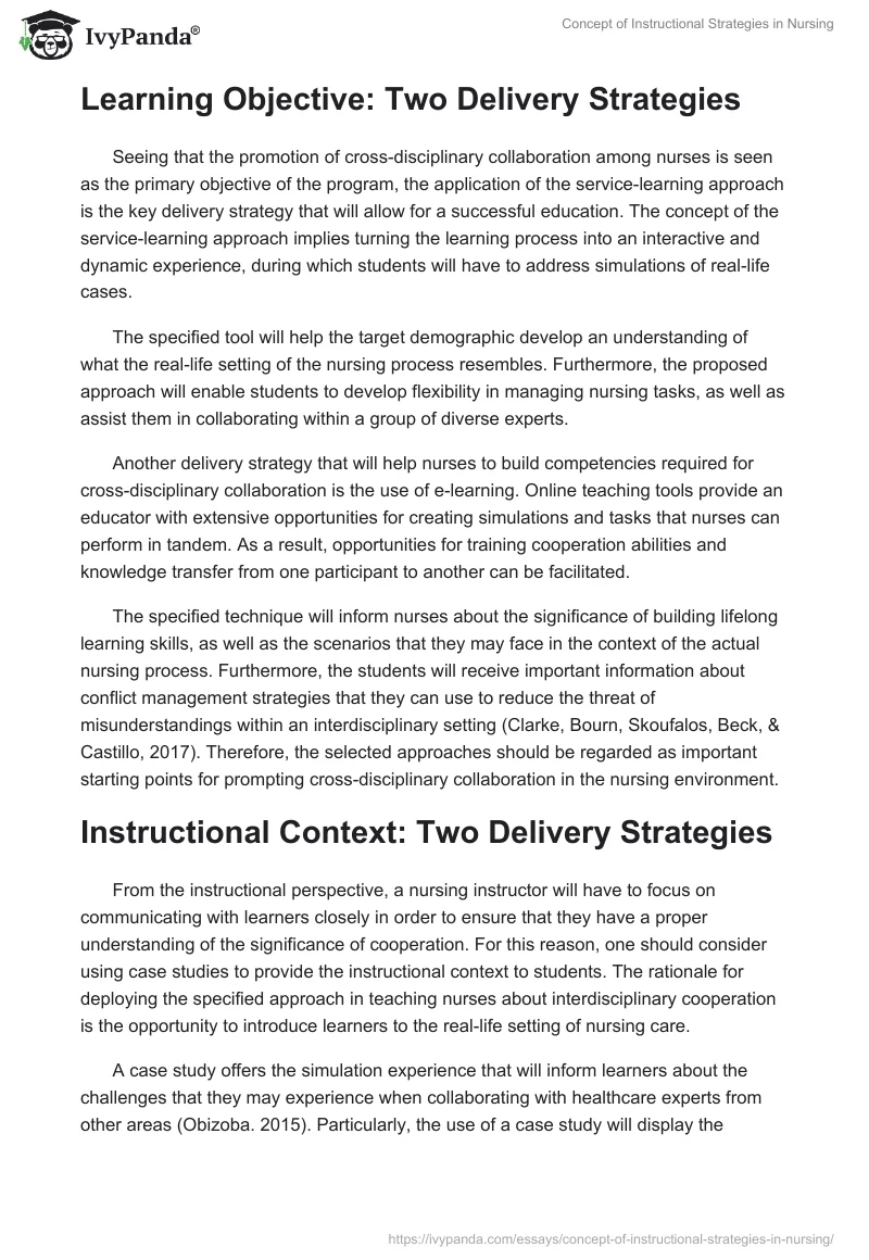 Concept of Instructional Strategies in Nursing. Page 3