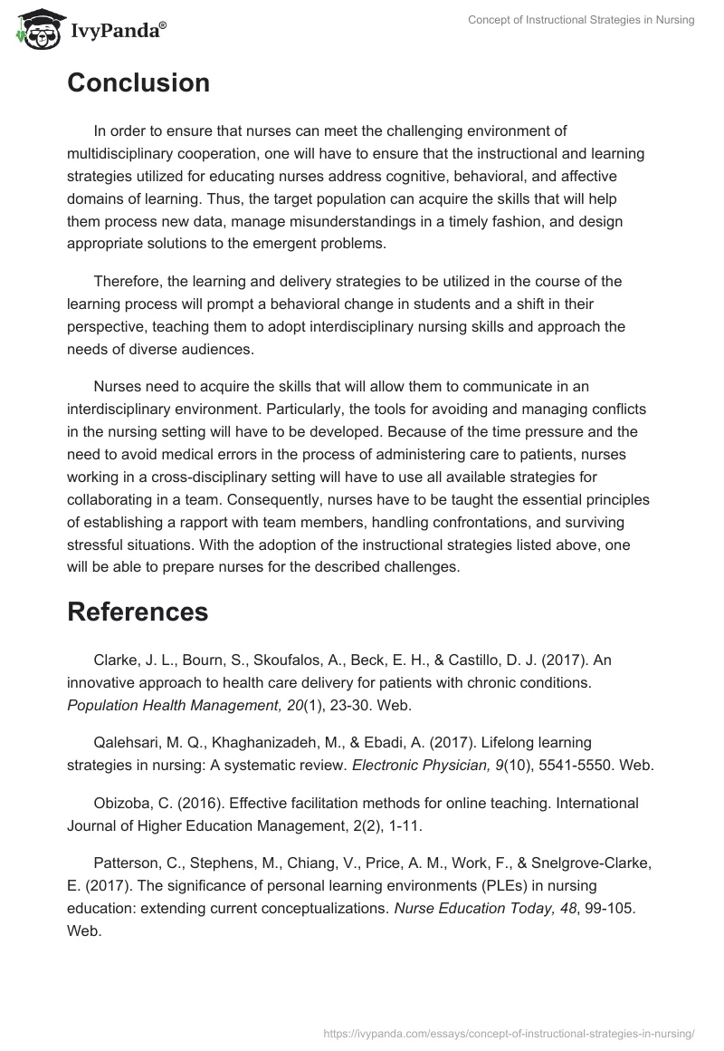 Concept of Instructional Strategies in Nursing. Page 5