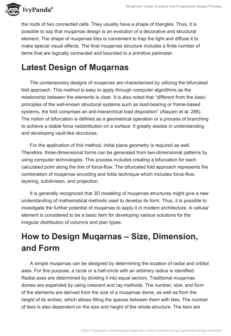 Muqarnas Vaults: Creative and Progressive Design Process. Page 3