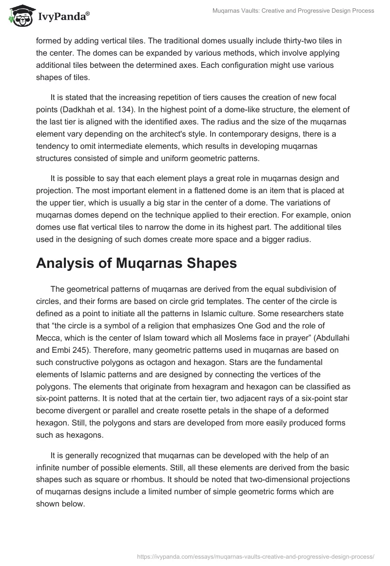 Muqarnas Vaults: Creative and Progressive Design Process. Page 4