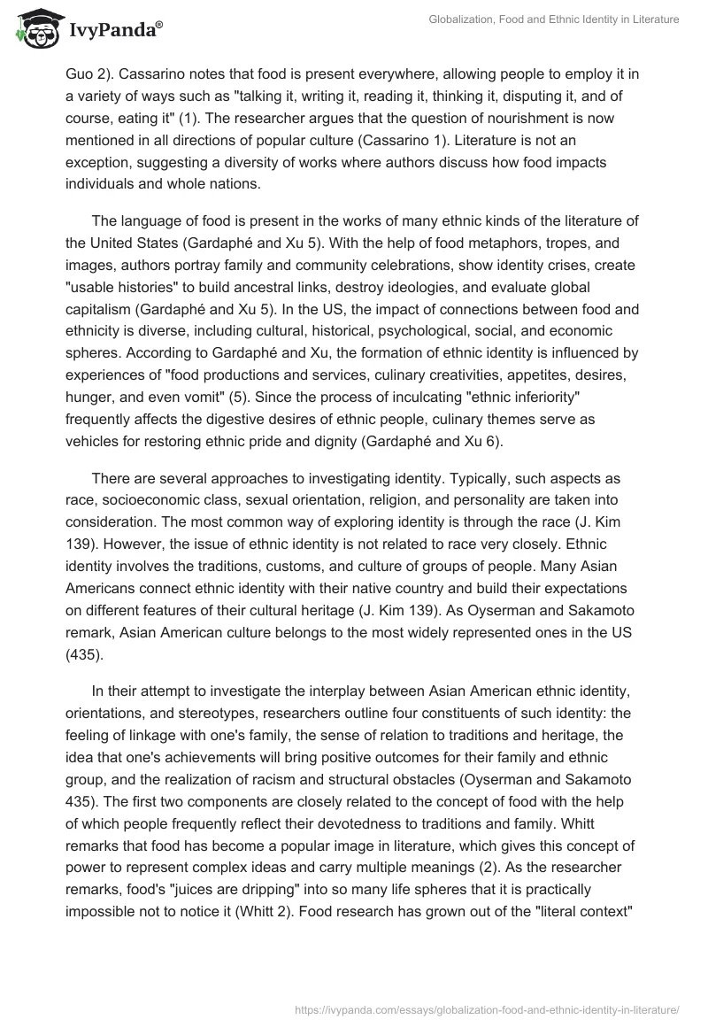 Globalization, Food, and Ethnic Identity in Literature. Page 3