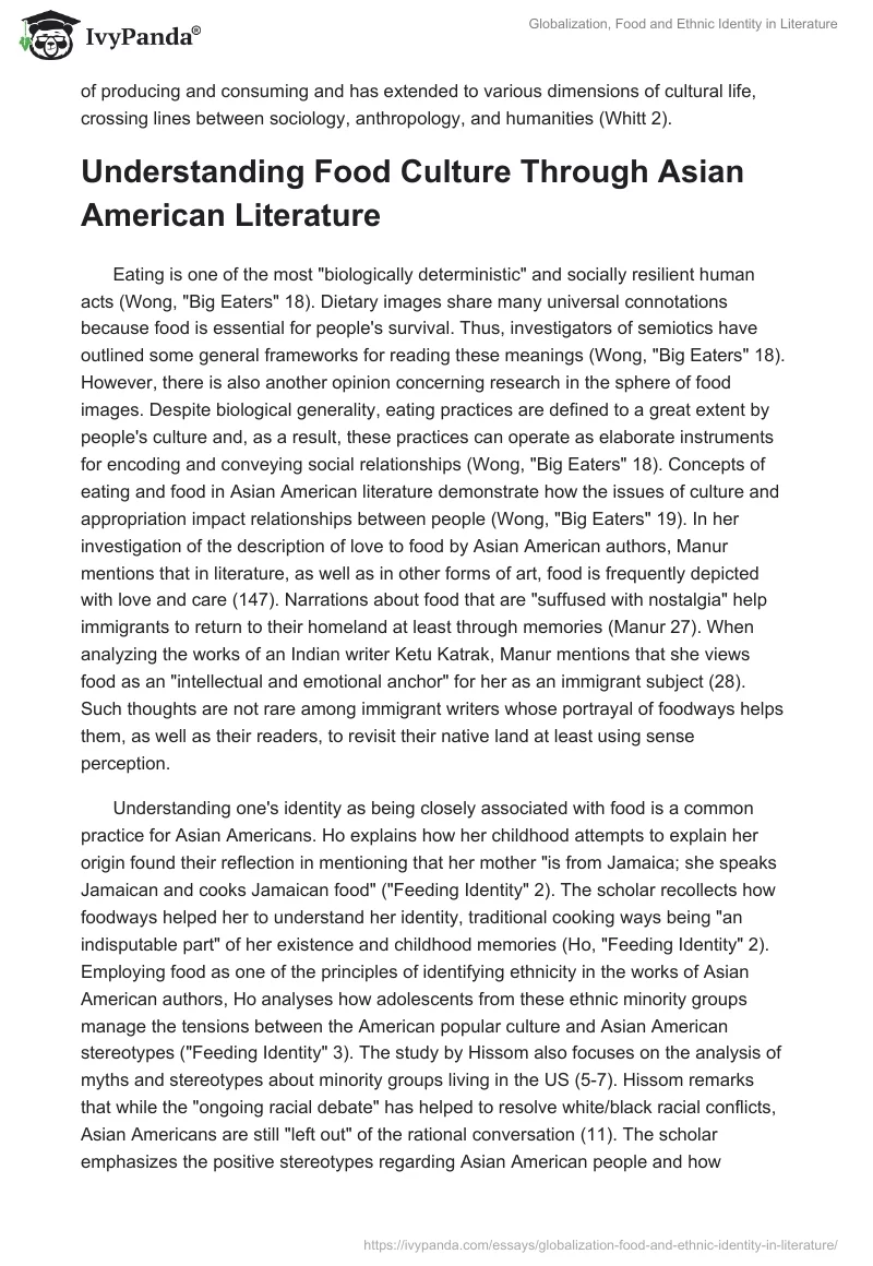 Globalization, Food, and Ethnic Identity in Literature. Page 4