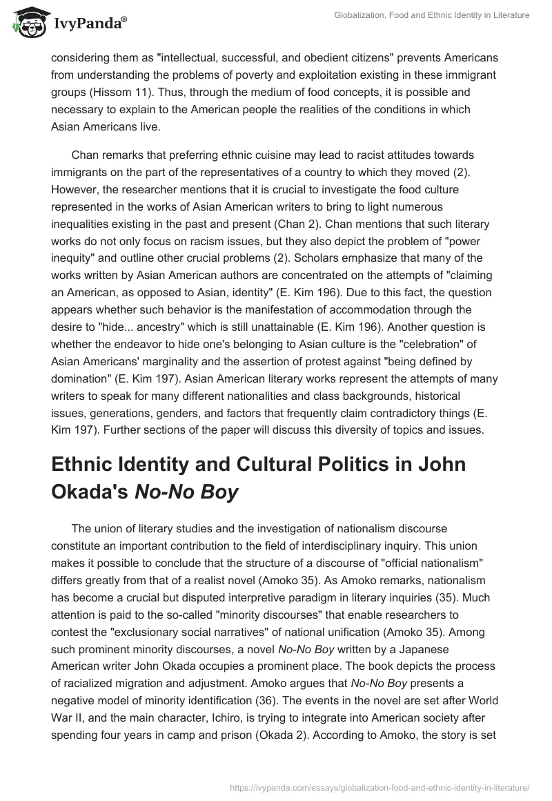 Globalization, Food, and Ethnic Identity in Literature. Page 5