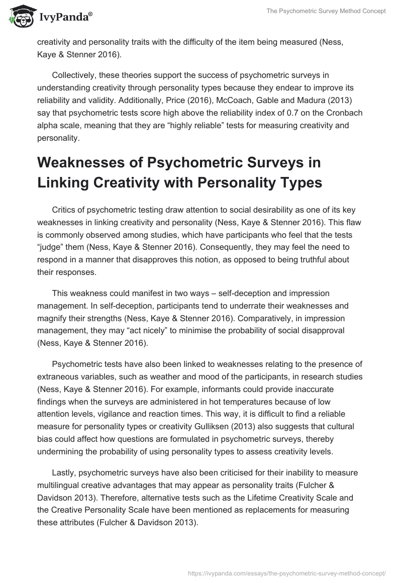 The Psychometric Survey Method Concept. Page 3