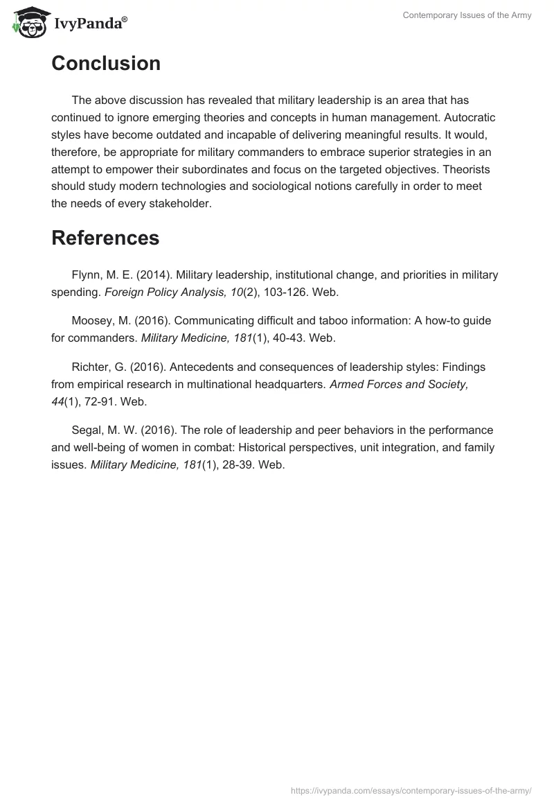 Contemporary Issues of the Army. Page 4