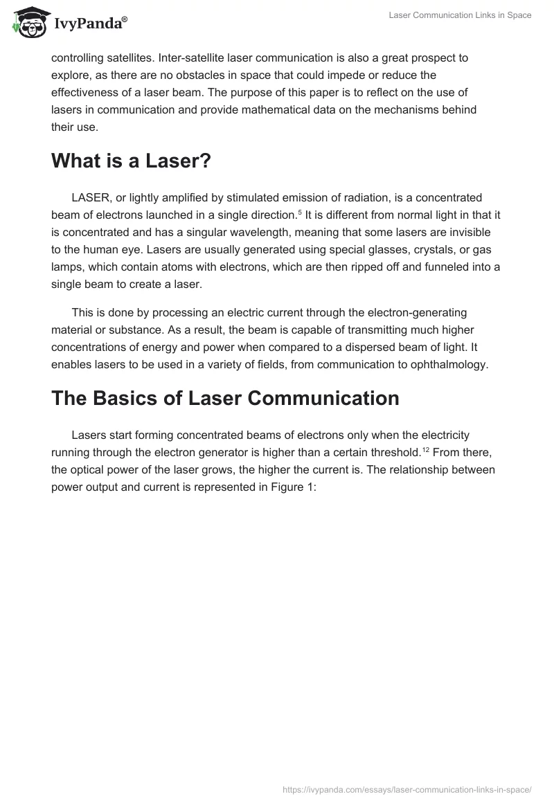 Laser Communication Links in Space. Page 2