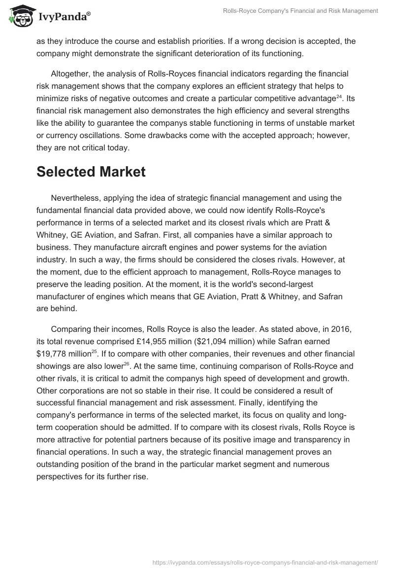 Rolls-Royce Company's Financial and Risk Management. Page 5