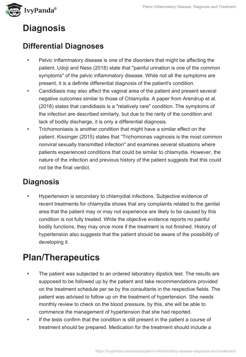 Pelvic Inflammatory Disease: Diagnosis and Treatment. Page 4
