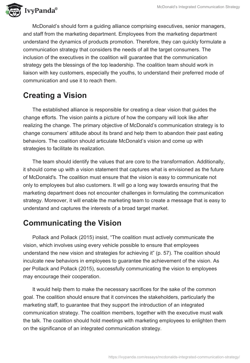 McDonald’s Integrated Communication Strategy. Page 4