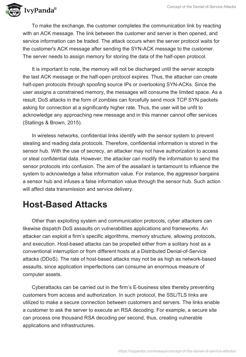 Concept of the Denial-of-Service Attacks. Page 3