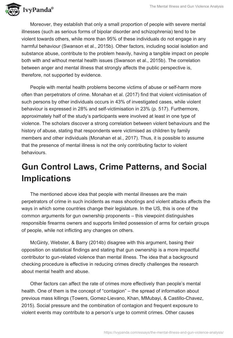 The Mental Illness and Gun Violence Analysis. Page 5