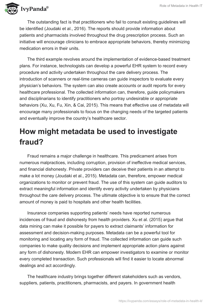 Role of Metadata in Health IT. Page 2