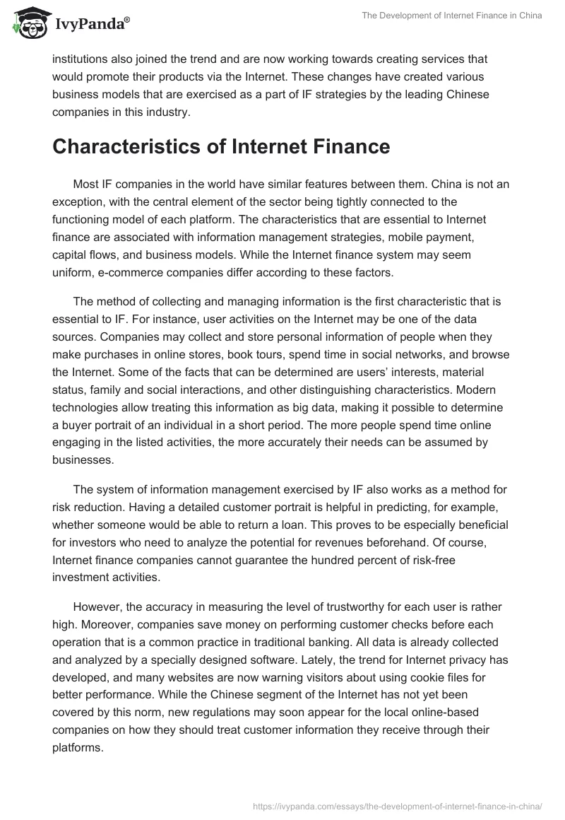 The Development of Internet Finance in China. Page 4