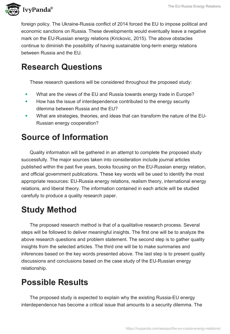 The EU-Russia Energy Relations. Page 4